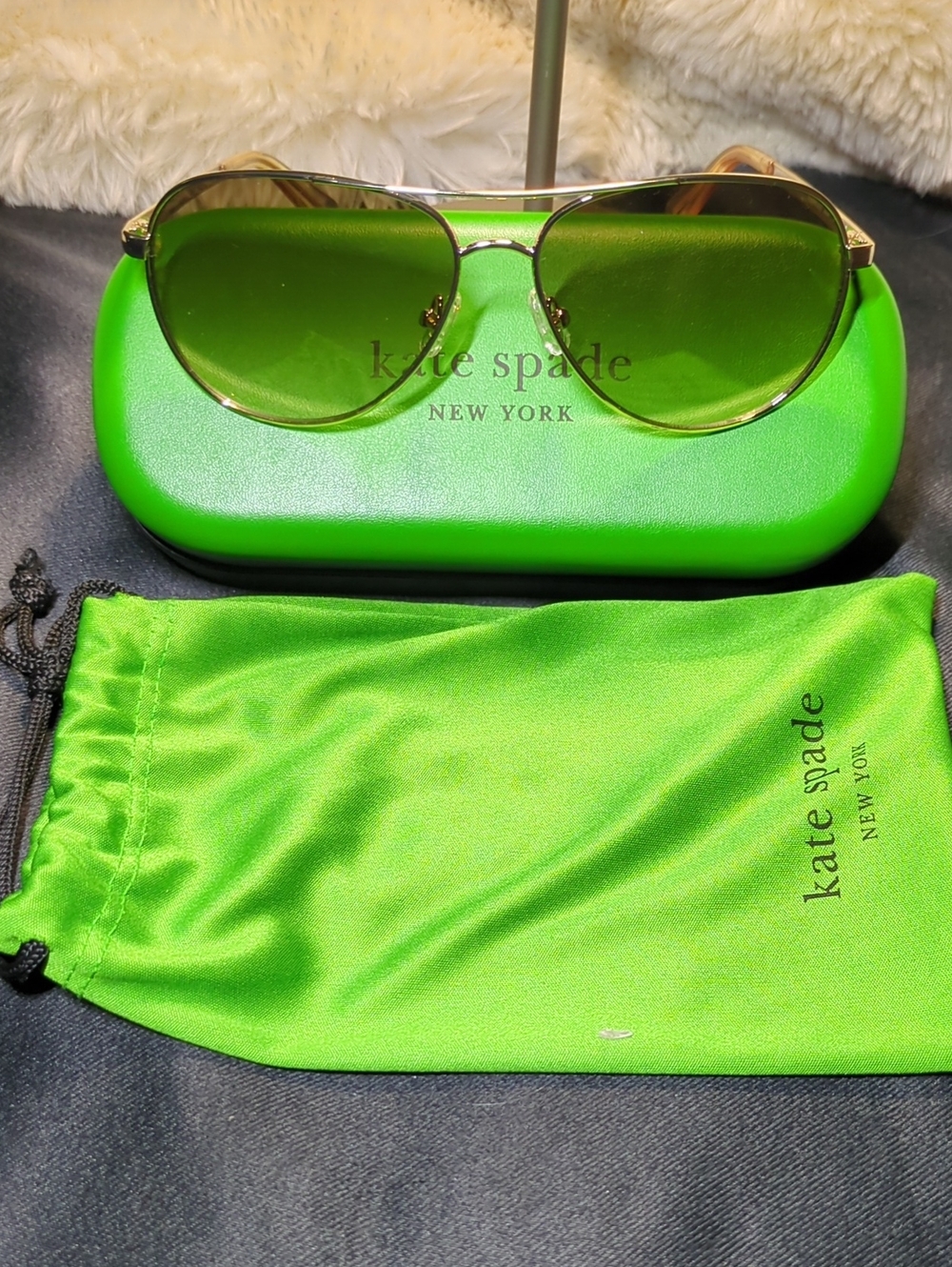 kate spade Green Gradient Aviator Sunglasses  In Pristine Condition NOW ONLY $78 - Picture 6 of 6
